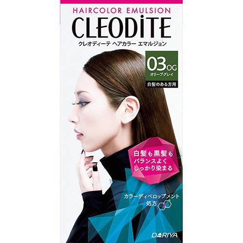 Cleodite Hair Color Emulsion For Those With Gray Hair - 03OG Olive Gray - Harajuku Culture Japan - Japanease Products Store Beauty and Stationery