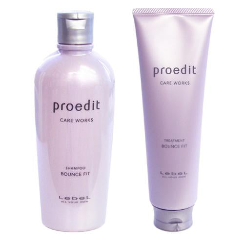 Lebel Proedit Care Works Hair Shampoo 300ml & Hair Ttreatment 250ml Set - Bounce Fit - Harajuku Culture Japan - Japanease Products Store Beauty and Stationery