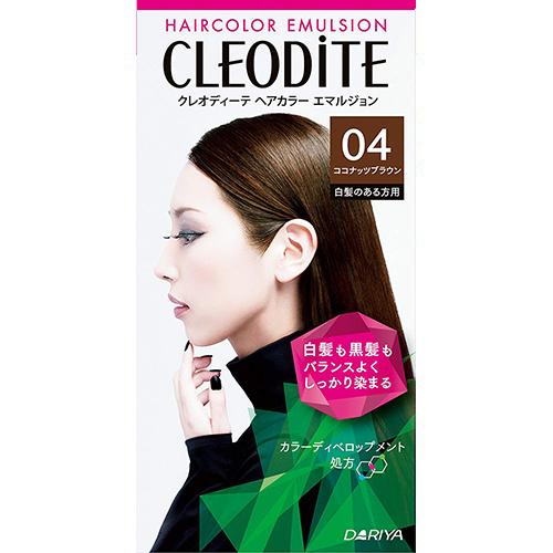 Cleodite Hair Color Emulsion For Those With Gray Hair - 04 Coconut Brown - Harajuku Culture Japan - Japanease Products Store Beauty and Stationery