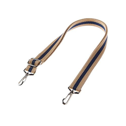 Delfonics Stationery Inner Carrying Shoulder Strap Stripe - BeigexDark Blue - Harajuku Culture Japan - Japanease Products Store Beauty and Stationery