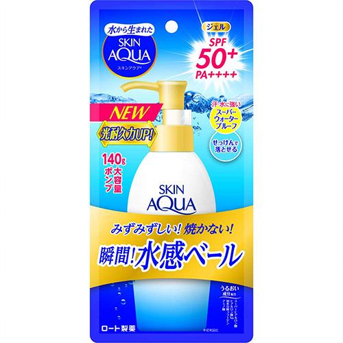 Skin Aqua Rohto Newer Model Super Moisture Gel Pump 140g - SPF50+/PA++++ - Harajuku Culture Japan - Japanease Products Store Beauty and Stationery