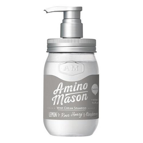 Stella Seed Amino Mason Smooth Whip Cream Shampoo Pump 450ml - Peony Rose Bouquet Scent - Harajuku Culture Japan - Japanease Products Store Beauty and Stationery