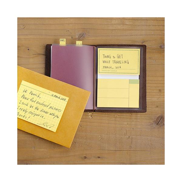 Midori Traveler's Note Book Passport Size Refill 012 - Sticky Notes - Harajuku Culture Japan - Japanease Products Store Beauty and Stationery