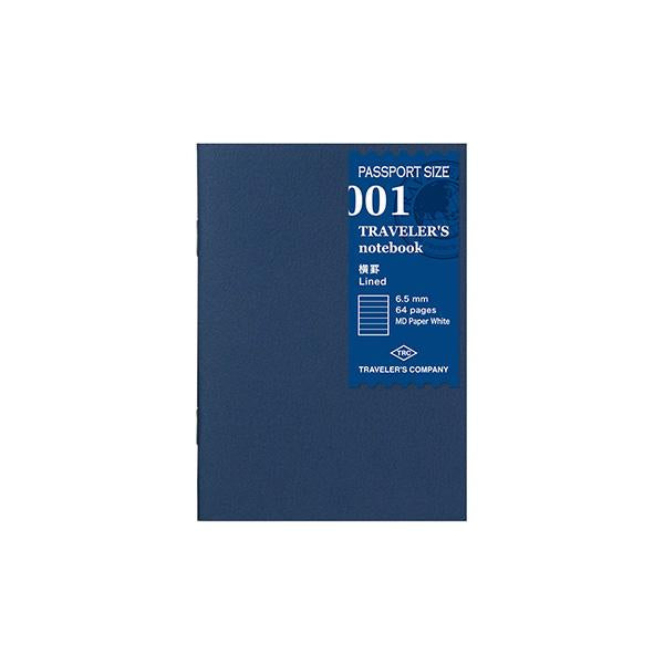 Midori Traveler's Note Book Passport Size Refill 001 - Lined Notebook - Harajuku Culture Japan - Japanease Products Store Beauty and Stationery