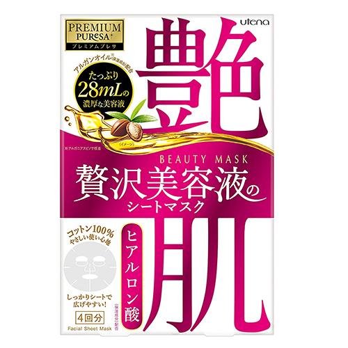 Utena Premium Puresa Beauty Face Mask  4pcs - Hyaluronic Acid - Harajuku Culture Japan - Japanease Products Store Beauty and Stationery