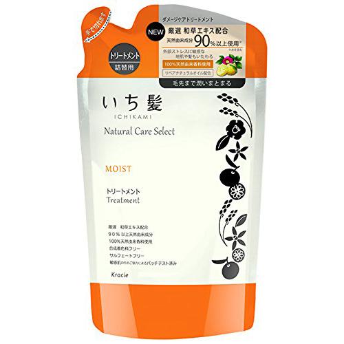 kracie Ichigami Natural Care Select Hair Treatment Moist 340ml - Citrus Floral Scent - Refill - Harajuku Culture Japan - Japanease Products Store Beauty and Stationery