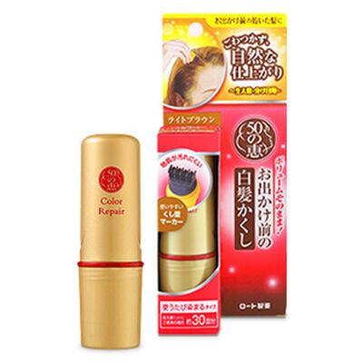 50 Megumi Rohto Aging Care Gray Hair Concealment 10ml - Comb Marker Type - Right Brown - Harajuku Culture Japan - Japanease Products Store Beauty and Stationery