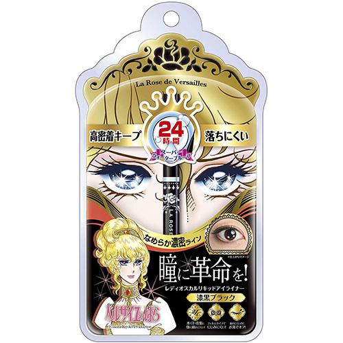 Bandai Creer Beaute Roses Of Versailles Lady Oscar Liquid Eyeliner - Jet Black - Harajuku Culture Japan - Japanease Products Store Beauty and Stationery