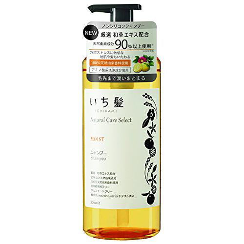 kracie Ichigami Natural Care Select Hair Shampoo Moist 480ml - Citrus Floral Scent - Harajuku Culture Japan - Japanease Products Store Beauty and Stationery