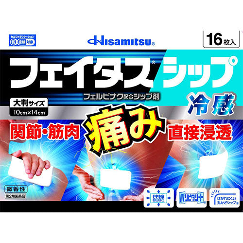 Hisamitsu Feitas Shippu Pain Relief Patche Feeling Cold - 16pcs