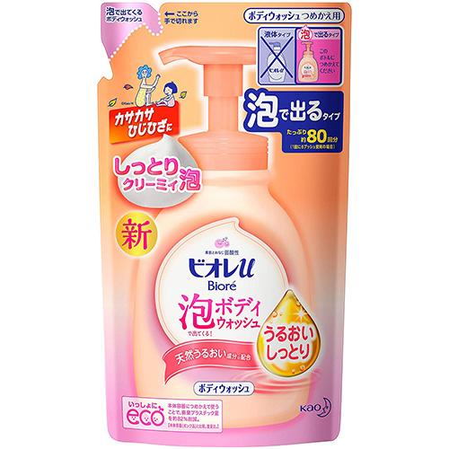 Kao Biore U Body Wash Comes Out With Foam 480ml - Moist And Moist - Refill - Harajuku Culture Japan - Japanease Products Store Beauty and Stationery