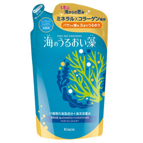 Kracie Umino Uruoisou Moisture Care Rinse In Shampoo - 400ml - Refill - Harajuku Culture Japan - Japanease Products Store Beauty and Stationery