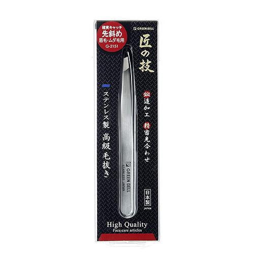 Takumi No Waza Stainless Tweezers Slanting - G-2151 - Harajuku Culture Japan - Japanease Products Store Beauty and Stationery