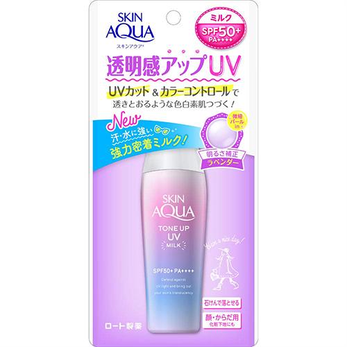 Skin Aqua Rohto Newer Model Sunscreen Tone Up UV Milk 40ml - SPF50+/PA++++ - Harajuku Culture Japan - Japanease Products Store Beauty and Stationery