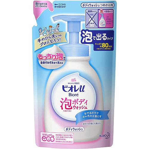 Kao Biore U Body Wash Comes Out With Foam 480ml - Refill - Harajuku Culture Japan - Japanease Products Store Beauty and Stationery