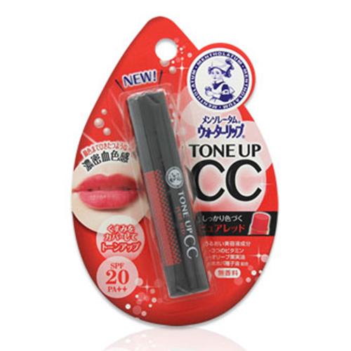 Rohto Mentholatum Water Lip Tone Up CC 4.5g SPF20PA++ - Pure Red - Harajuku Culture Japan - Japanease Products Store Beauty and Stationery