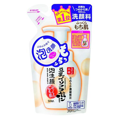 Sana Nameraka Honpo Soy Milk Isoflavone Whip Face Wash - 180ml - Refill - Harajuku Culture Japan - Japanease Products Store Beauty and Stationery