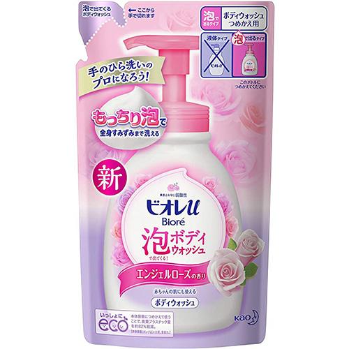 Kao Biore U Body Wash Comes Out With Foam 480ml - Rose - Refill - Harajuku Culture Japan - Japanease Products Store Beauty and Stationery