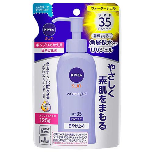 Nivea Sun Protect Water Gel Pump SPF 35/PA+++ 125ml - Refill - Harajuku Culture Japan - Japanease Products Store Beauty and Stationery