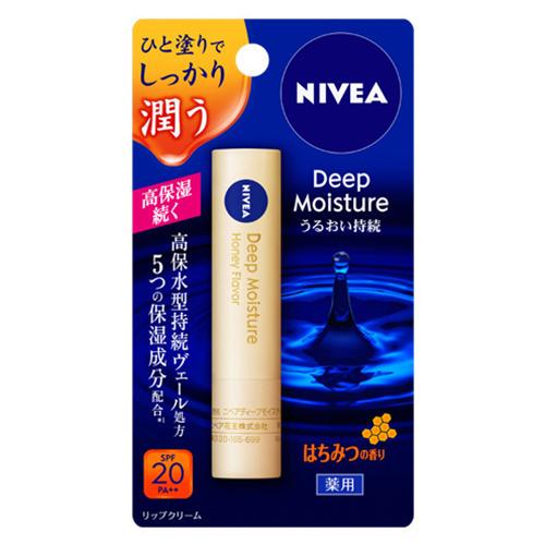 Nivea Deep Moisture Lip 2.2g SPF20 PA++ - Honey Scent - Harajuku Culture Japan - Japanease Products Store Beauty and Stationery