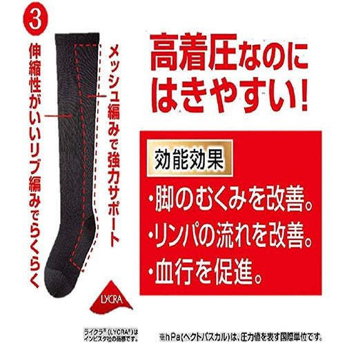 Slim Walk Medical Lymph Outdoor High Socks Black M-L Size