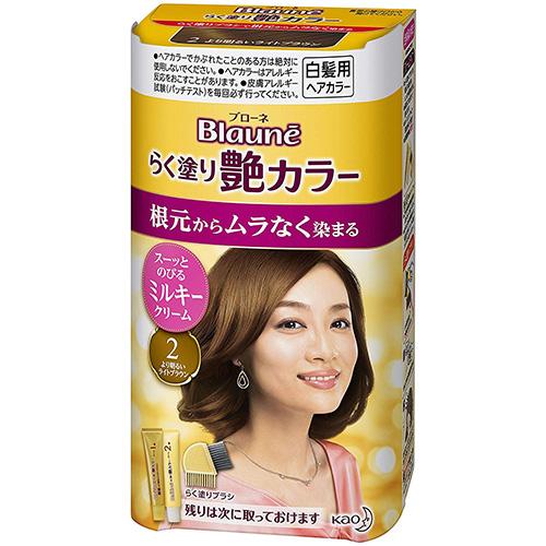 Kao Blaune Easy Painting Gloss Hair Color - 2 Brighter Light Brown - Harajuku Culture Japan - Japanease Products Store Beauty and Stationery