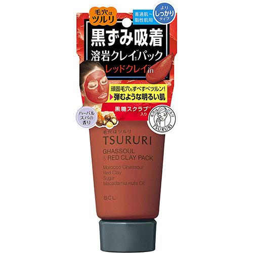 BCL Tsururi Ghassoul Face Pack Red Plus 150g - Harajuku Culture Japan - Japanease Products Store Beauty and Stationery