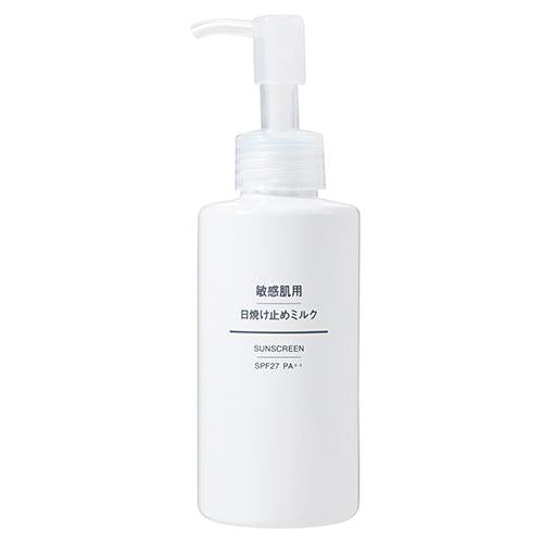 Muji Sensitive Skin Sun Screen Milk SPF27/PA++ - 150ml - Harajuku Culture Japan - Japanease Products Store Beauty and Stationery