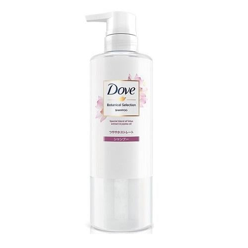 Dove Botanical Selection Glossy Straight Shampoo Pump 500g - Harajuku Culture Japan - Japanease Products Store Beauty and Stationery