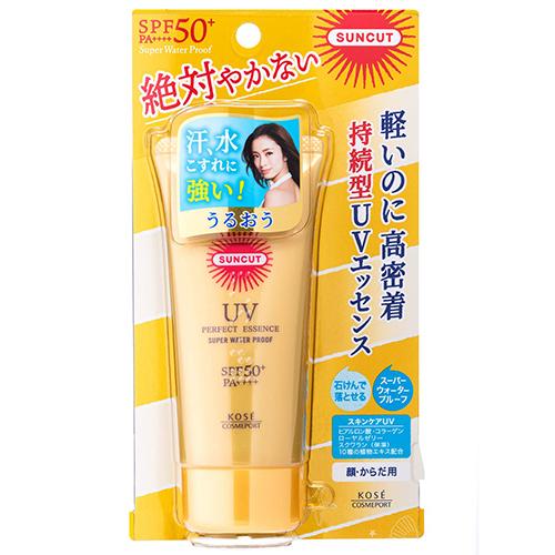 Kose Sunscreen Suncut Perfect UV Essence Super Waterproof SPF 50 + PA ++++ 60g - Harajuku Culture Japan - Japanease Products Store Beauty and Stationery