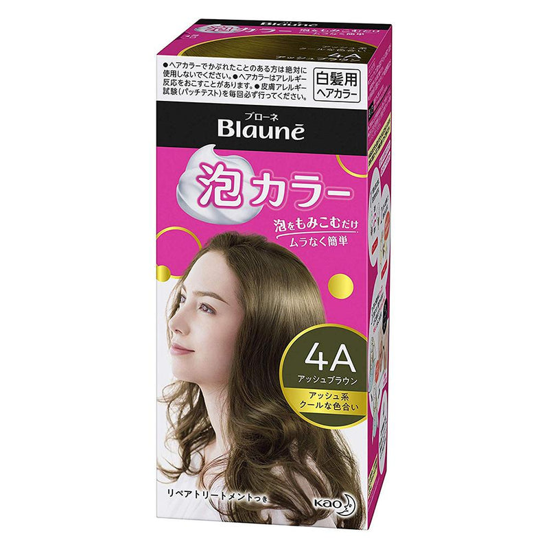 Kao Blaune Bubble Hair Color For Gray Hair  - 4A Ash Brown - Harajuku Culture Japan - Japanease Products Store Beauty and Stationery