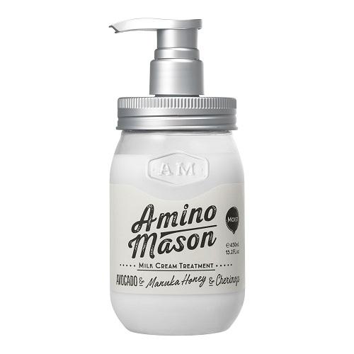 Stella Seed Amino Mason Moist Milk Cream Treatment 450ml - White Rose Bouquet Scent - Harajuku Culture Japan - Japanease Products Store Beauty and Stationery