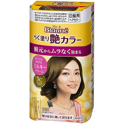 Kao Blaune Easy Painting Gloss Hair Color - 3 C Caramel Brown - Harajuku Culture Japan - Japanease Products Store Beauty and Stationery