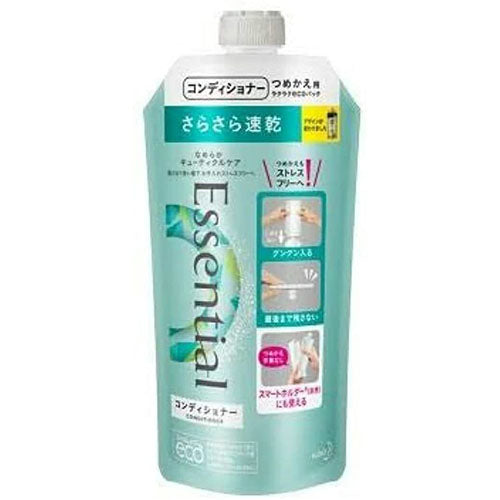 Kao Essential Smart Blow Dry Cuticle Care Conditioner Rifill 340ml - Aqua Floral