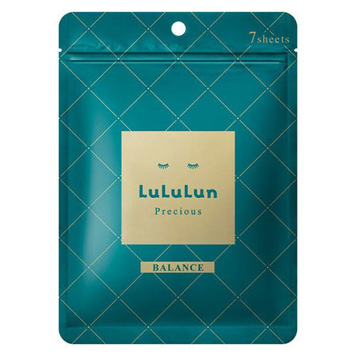 Lululun Precious Face Mask 7pcs Aging Care - Green - Skin maintenance type