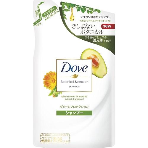 Dove Botanical Selection Damage Protection Shampoo Refill 350g - Harajuku Culture Japan - Japanease Products Store Beauty and Stationery