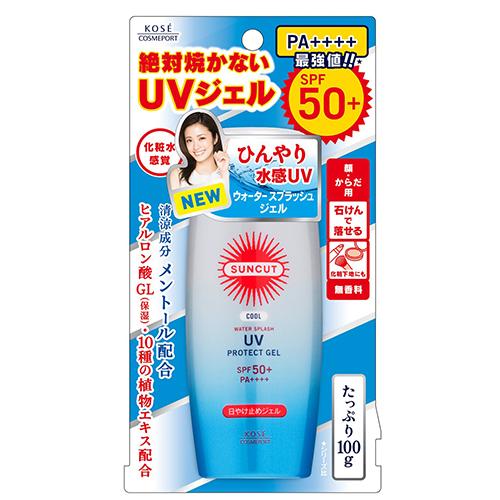 Kose Sunscreen Suncut UV Protect Gel 50 SPF 50 + PA ++++ 100g - Cool - Harajuku Culture Japan - Japanease Products Store Beauty and Stationery