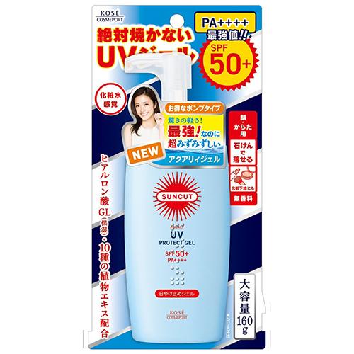 Kose Sunscreen Suncut UV Protect Gel 50 SPF 50 + PA ++++ 160g - Harajuku Culture Japan - Japanease Products Store Beauty and Stationery