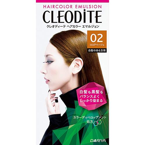 Cleodite Hair Color Emulsion For Those With Gray Hair - 02 Cocoa Beige - Harajuku Culture Japan - Japanease Products Store Beauty and Stationery