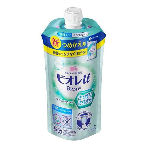 Biore U Body Wash Refill 340ml - Refreshingly - Harajuku Culture Japan - Japanease Products Store Beauty and Stationery