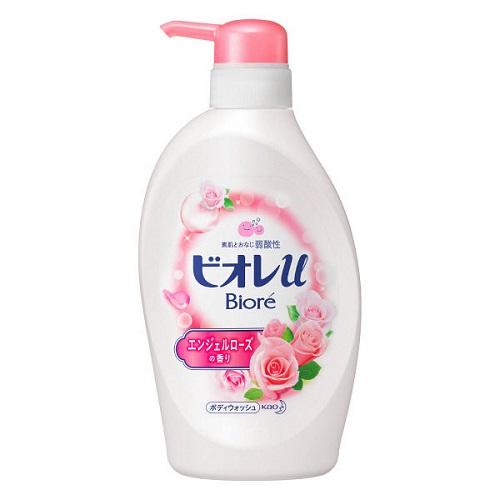 Biore U Body Wash Pump 480ml - Angel Rose Scent - Harajuku Culture Japan - Japanease Products Store Beauty and Stationery