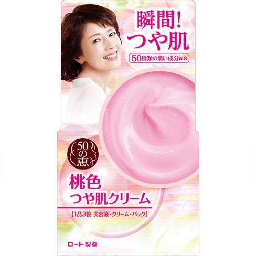 50 Megumi Rohto Aging Care Shiny Skin Beauty Cream All In One 90g - Pink - Harajuku Culture Japan - Japanease Products Store Beauty and Stationery