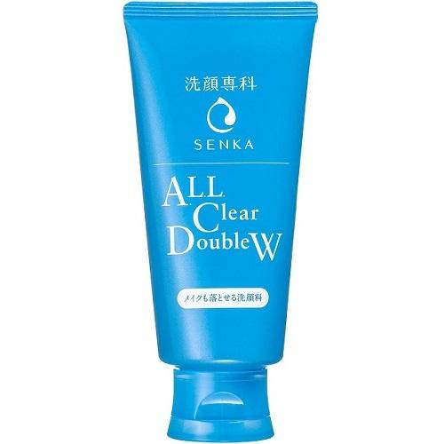 Shiseido Senka All Clear Double W (Makeup Can Be Dropped Facial Cleanser) - 120g - Harajuku Culture Japan - Japanease Products Store Beauty and Stationery