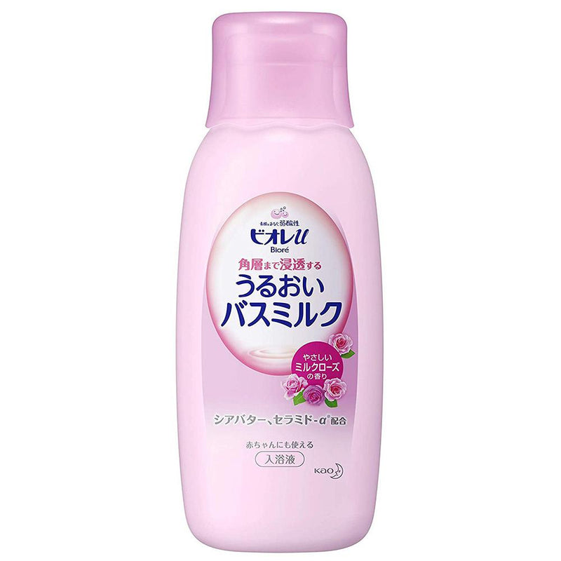 Biore U Moisturizing Bath Milk 600ml - Rose - Harajuku Culture Japan - Japanease Products Store Beauty and Stationery