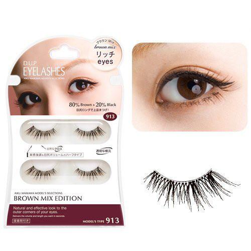 D-UP False Eyelashes Brown Mix - Rich Eyes 913 - Harajuku Culture Japan - Japanease Products Store Beauty and Stationery