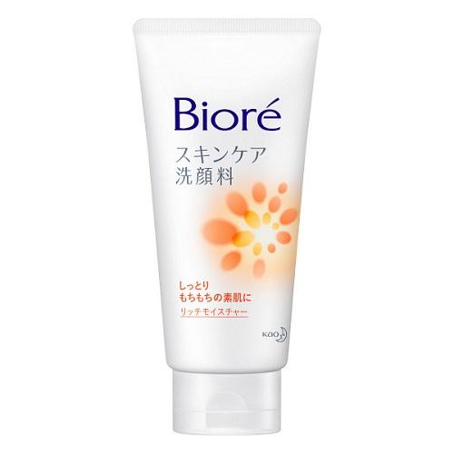 Biore Facial Washing Foam Rich Moisture - 130g - Harajuku Culture Japan - Japanease Products Store Beauty and Stationery