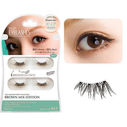 D-UP False Eyelashes Brown Mix - Pure Eyes 917 - Harajuku Culture Japan - Japanease Products Store Beauty and Stationery