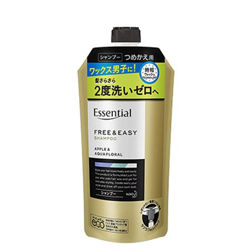 Kao Essential Free & Easy Shampoo Rifill 300ml - Pure Apple & Aqua Floral - Harajuku Culture Japan - Japanease Products Store Beauty and Stationery