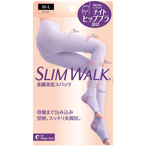 Slim Walk  Japan Wearing Slimming Socks - Lavender - M-L Size